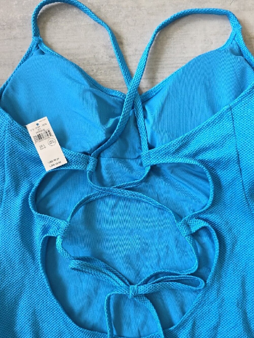 Aerie Bright Blue Women's One-Piece Swimsuit with Crisscross Adjustable Back - Picture 3 of 6